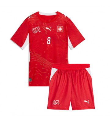 Schweiz Remo Freuler #8 Hjemmebanetrøje Børn VM 2026 Kortærmet (+ Korte bukser)